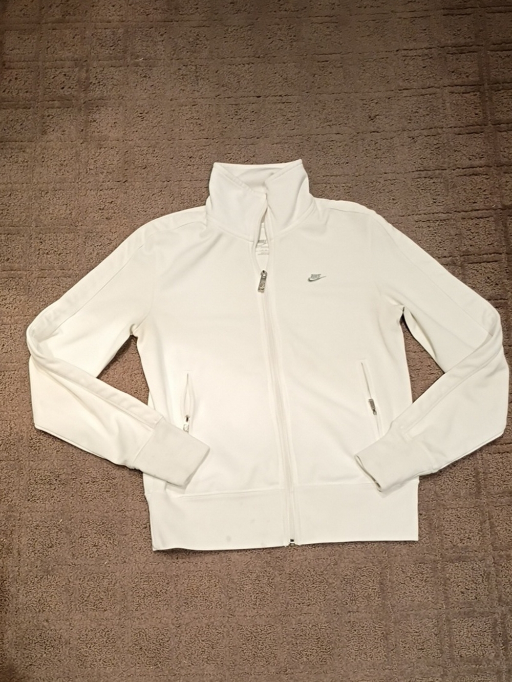 Nike White Women’s Full‑Zip Bomber Jacket